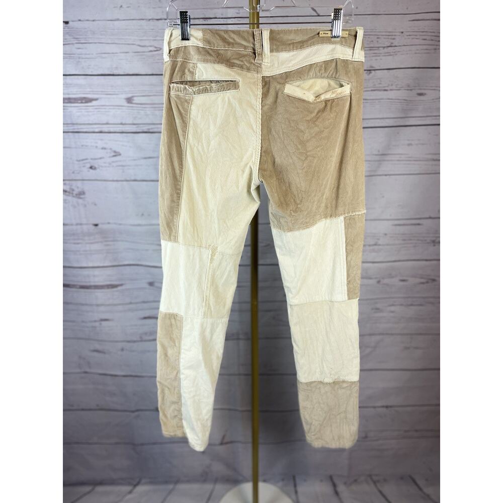 Pilcro Anthropologie Patchwork Corduroy Pants Women’s 27 Low Rise Straight Leg - Picture 2 of 9